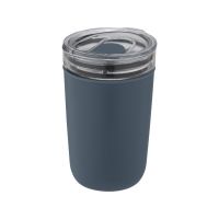 Bello, стеклянная кружка объемом 420 мл с внешней стенкой из переработанного пластика, синий