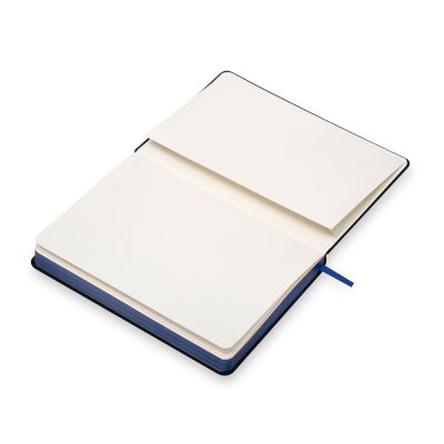 Бизнес блокнот Bossy с цветным срезом, твердая обложка, 128 листов, черный и синий-7