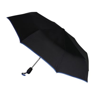 Зонт складной Уоки, черный/синий (Р)-1