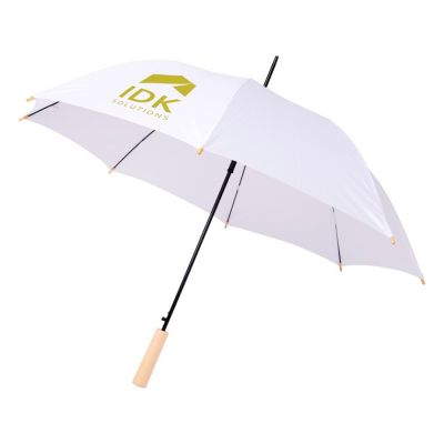 23-дюймовый автоматический зонт Alina из переработанного ПЭТ-пластика, белый-5