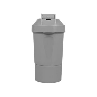 Шейкер для спортивного питания Level Up, серый-5