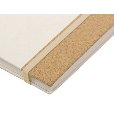 Блокнот из молочной бумаги и пробки A5 Milky, натуральный-3