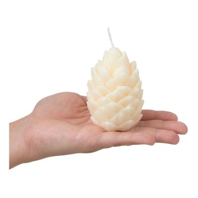 Свеча Шишка, молочный-4