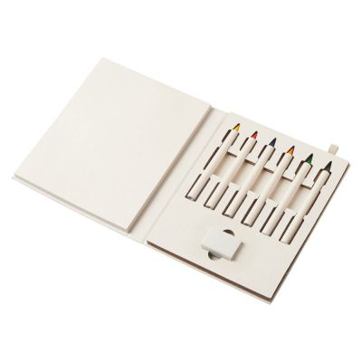 Набор цветных карандашей и листочков для рисования из молочной бумаги Artify, молочный-1