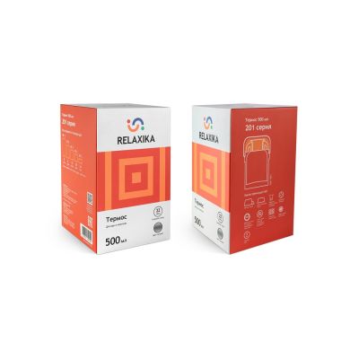 Термос универсальный (для еды и напитков) Relaxika 201, 500 мл, стальной-13