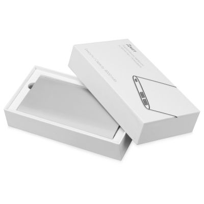 Портативное зарядное устройство Джет с 2-мя USB-портами, 8000 mAh, серебристый-5