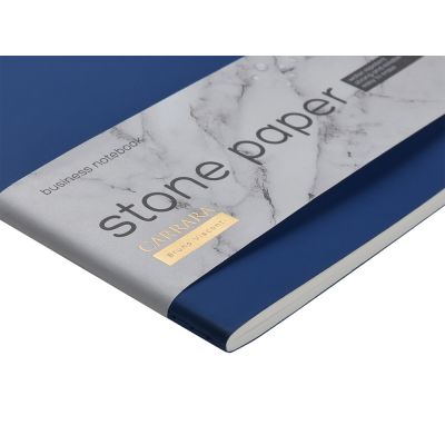 Тетрадь с каменной бумагой А5 Carrara 40 л., линейка, синий-4