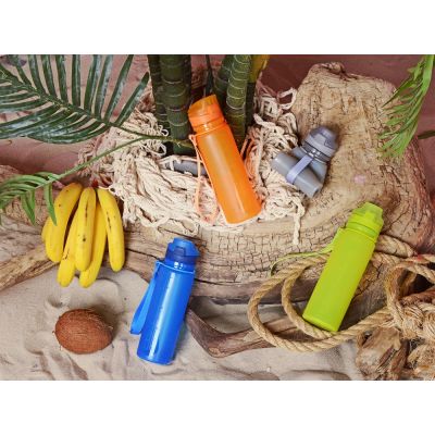 Складная бутылка Твист 500мл, оранжевый-3