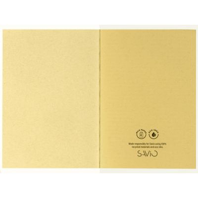 Блокнот А5 Marsilea из переработанного бамбука, 40 листов, гибкая обложка, натуральный-1