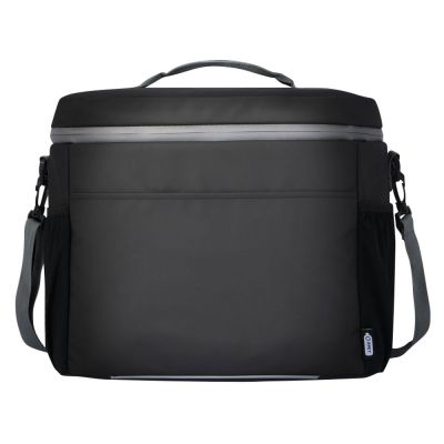 Водонепроницаемая сумка-холодильник Aqua на 20 банок, сплошной черный-3