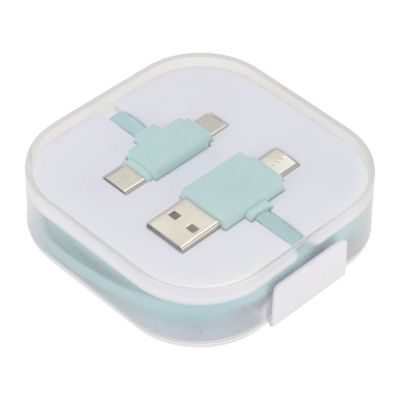 Цветной зарядный кабель, мятный-1