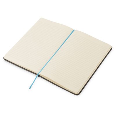 Блокнот Color линованный А5 в твердой обложке с резинкой, серый/синий-1