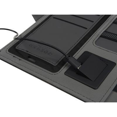 Органайзер с беспроводной зарядкой 5000 mAh Powernote, темно-серый-5