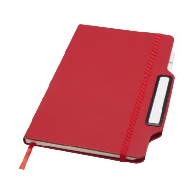 Nexus блокнот формата А5 в твердой обложке с ручкой и карандашом - Красный-0