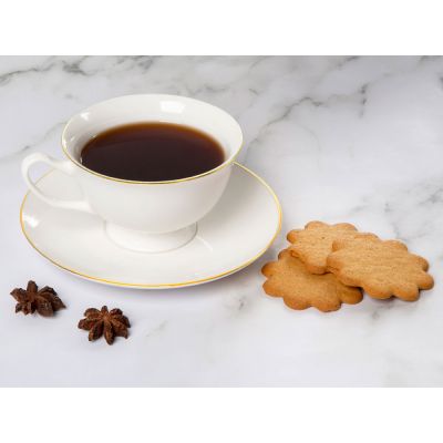 Чайная пара с золотой каймой, 200мл-8