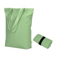 Сумка Fixy из переработанного хлопка с фиксирующей эластичной лентой, зеленое яблоко