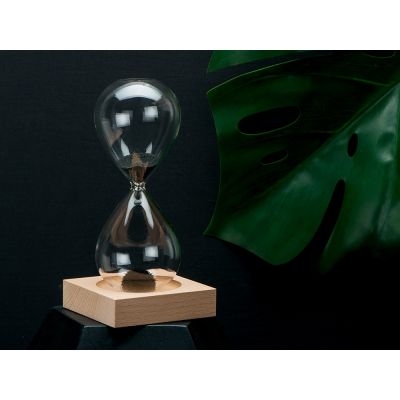 Песочные магнитные часы на деревянной подставке Infinity-3