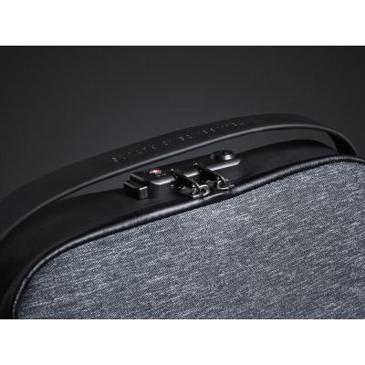 Антикражный рюкзак FlexPackPro для ноутбука 15.6, серый/черный-9