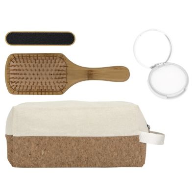 Подарочный набор с пилкой, бальзамом и расческой, белый-0