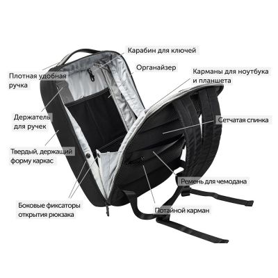 Рюкзак Toff для ноутбука 15,6'', черный-18