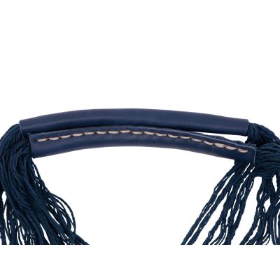 Авоська Dream L наплечная 25 литров с кожаными ручками, темно-синий-1