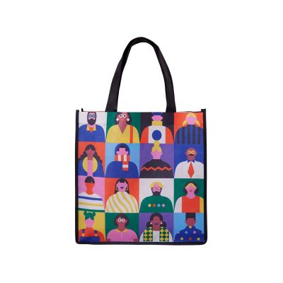 Сумка для шопинга с донной складкой и ручкой из нетканого PET материала-1