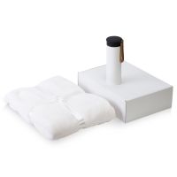 Подарочный набор с пледом, термосом Cozy hygge 2.0, белый