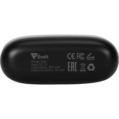 Беспроводные наушники TWS в кейсе Volts. Evolt, черный, пластик-9