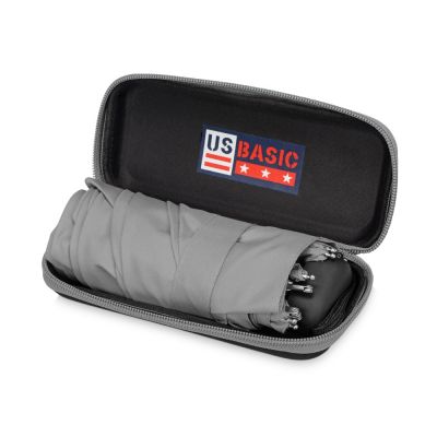 Зонт складной Frisco, механический, 5 сложений, в футляре, серый-0