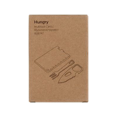 Мультиинструмент с ножом и вилкой Hungry, черный-11