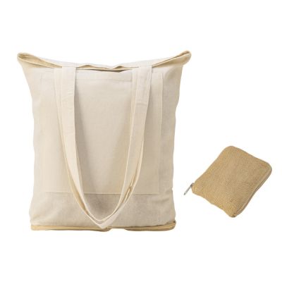 Складная сумка Jute из джута и хлопка, натуральный-0