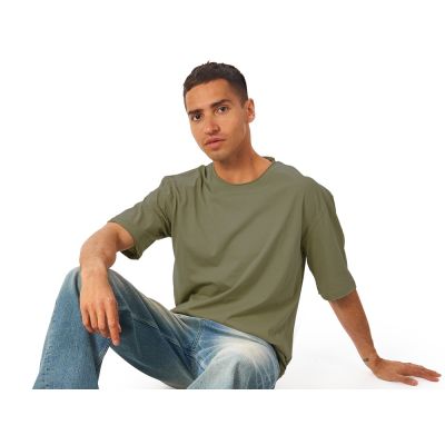 Футболка оверсайз Liyon унисекс, хаки-3