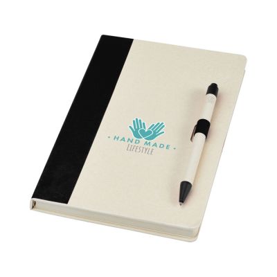 Блокнот размером A5 и шариковая ручка Dairy Dream, черный-4