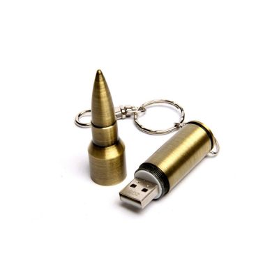 Флешка 3.0 в виде патрона от AK-47, 32 Гб, бронзовый-1