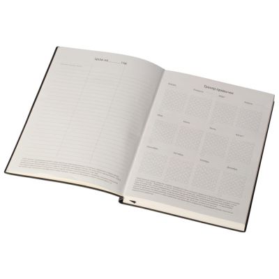 Бизнес блокнот Supreme с вставкой из софт-тача, гибкая обложка, 128 листов, черный-5