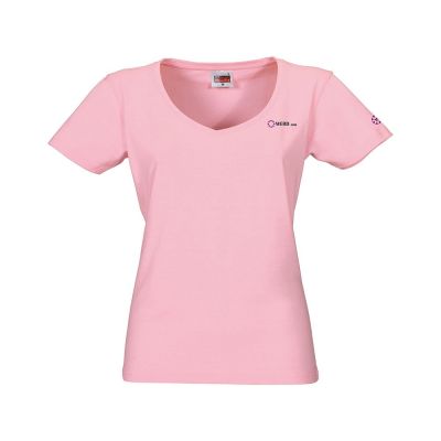 Футболка Heavy Super Club женская с V-образным вырезом, розовый-0