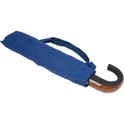 Складной зонт полуавтоматический, синий-1