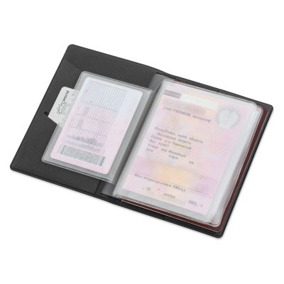 Классическая обложка для автодокументов Favor, темно-серая-2