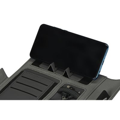 Органайзер с беспроводной зарядкой 5000 mAh Powernote, светло-серый-12