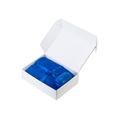 Подарочный набор Dreamy hygge 2.0 с пледом и термокружкой, синий-1