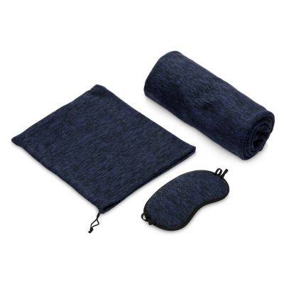 Набор для путешествия Comfort с пледом и маской, синий-1