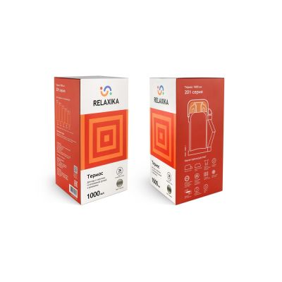 Термос универсальный (для еды и напитков) Relaxika 201, 1000 мл, стальной-14