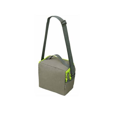 Изотермическая сумка-холодильник Neo Classic c контрастной молнией, серый/зеленое яблоко-1