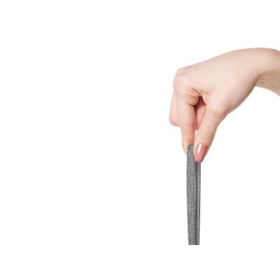 Косметичка из PVC и ткани Leony, прозрачный/темно-серый-6