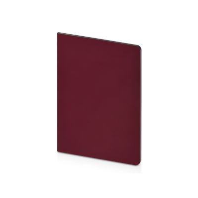 Бизнес-тетрадь А5 Pragmatic Contrast, 40 листов в клетку, бордовый с темно-серым срезом-0