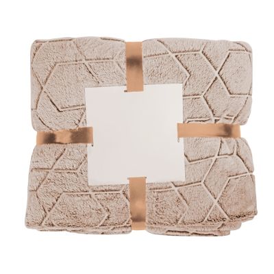 Светящийся в темноте плед Lattice бежевый-6