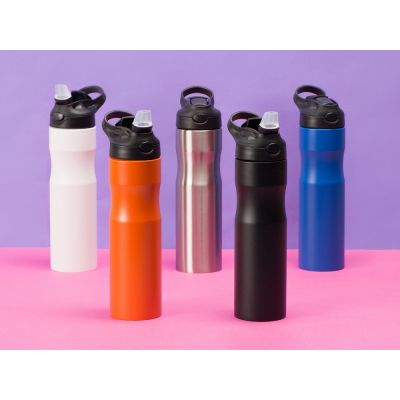 Бутылка для воды Hike Waterline, нерж сталь, 850 мл, черный-11