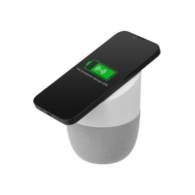 Портативная колонка с беспроводной зарядкой Shuttle, 5 Вт, белый-1