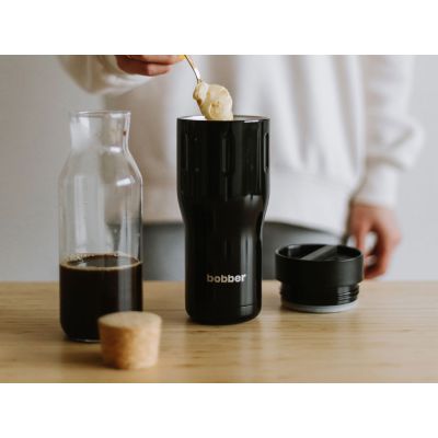 Термос питьевой, вакуумный, бытовой, тм bobber. Объем 0,47 литра. Артикул Tumbler-470 Black Coffee-6