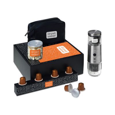 Подарочный набор Re:y. Boost с кофемашиной, капсулами и косметичкой-0